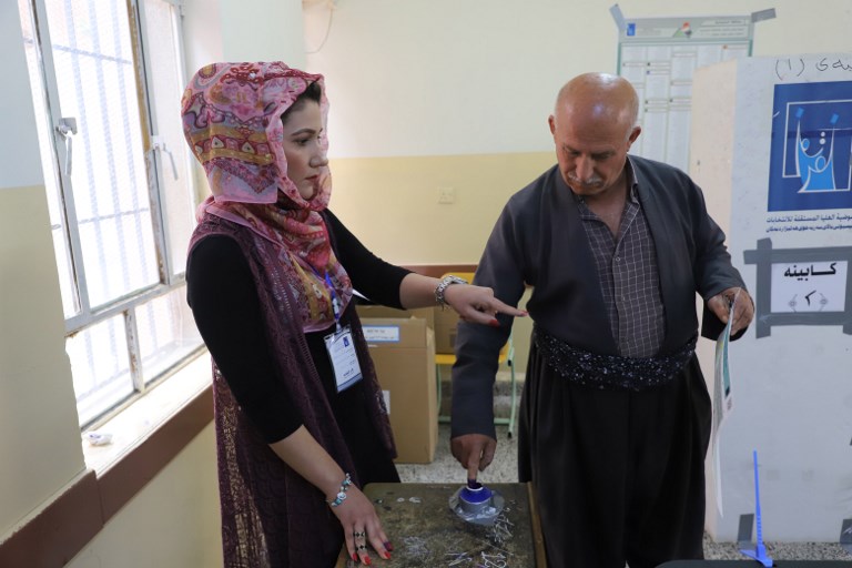 People in the Kurdistan Region and Iraq vote in the parliamentary elections across the country. (Photo: AFP)
